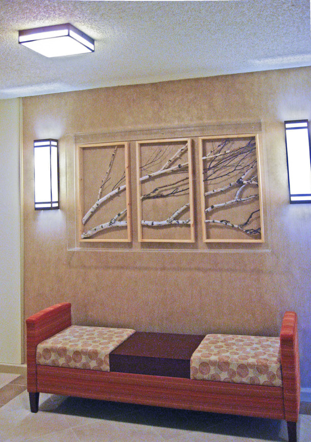 Marina Point, Halls and Lobbies, Seating, Lighting, Wall Decor, Sayler Design, Interior Design, Interior Designer	